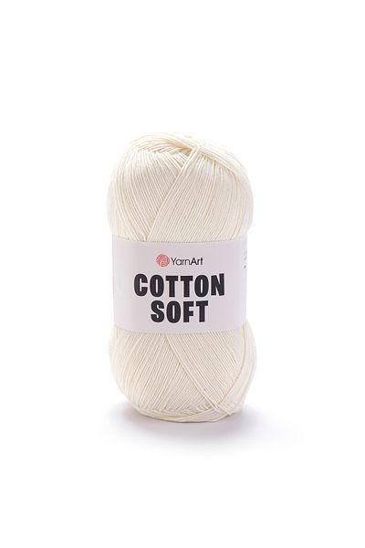 Yarnart Bumbac moale - Fire de tricotat manual Off White-03