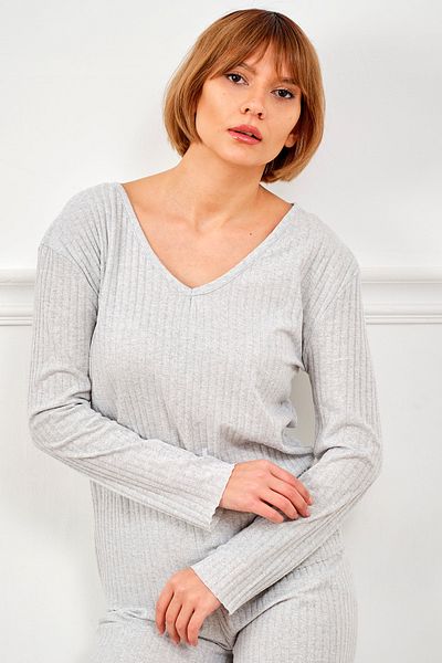 DPARİS V-Neck Ribbed Suit