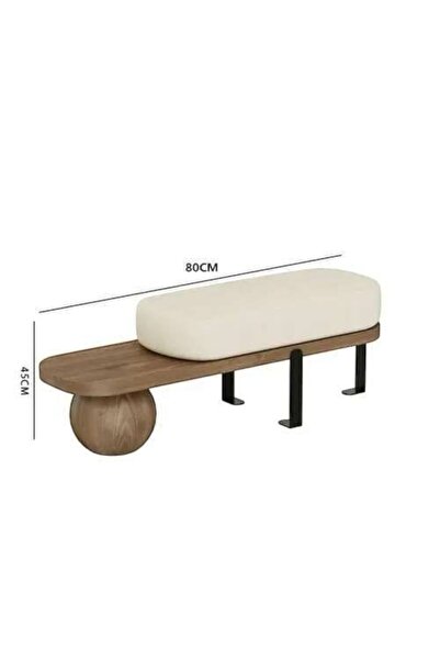 KURLUMOBİLYA Kahverengi Bench Puf (ÜRÜN BOYUTLARI GÖRSELLERDE MEVCUT) 80 Cm