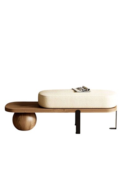 KURLUMOBİLYA Kahverengi Bench Puf (ÜRÜN BOYUTLARI GÖRSELLERDE MEVCUT) 80 Cm