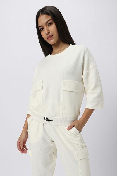 Blue Age Lounge Lounge Top_S_Off White