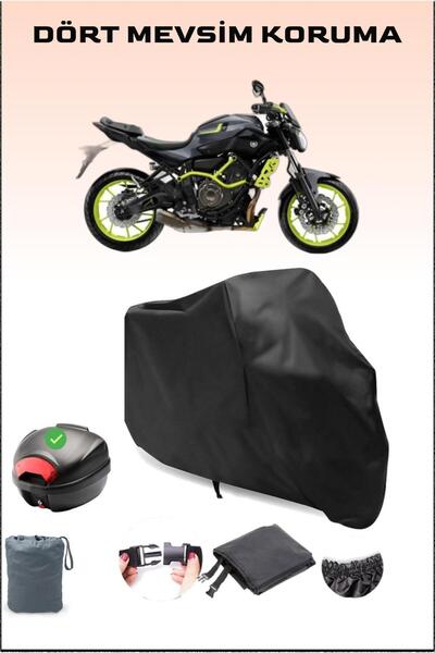 Breen Siyah Yamaha Mt-07 Abs Arka Çanta Uyumlu Motosiklet Branda Su Geçirmez ...