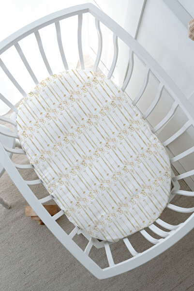 Tuğba Kuğu Anne Yanı Beşik Nevresim Takımı (60x100) - Pink Royal Series - D Harfi