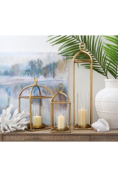 Pottery Barn Fallon İç/Dış Mekan Fenerleri, Şık ve El Yapımı Tasarım