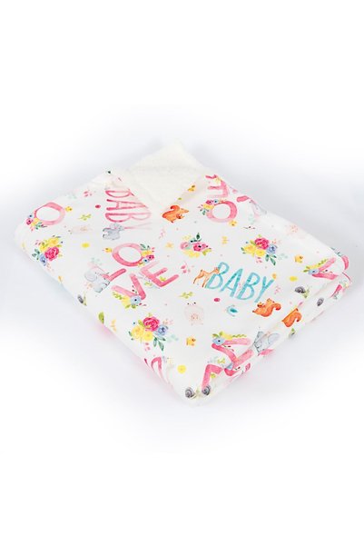 Latuda Home Soft Baby Blanket Love Cute Animals Sheep Fur Blanket 80X100 cm Ltd9103