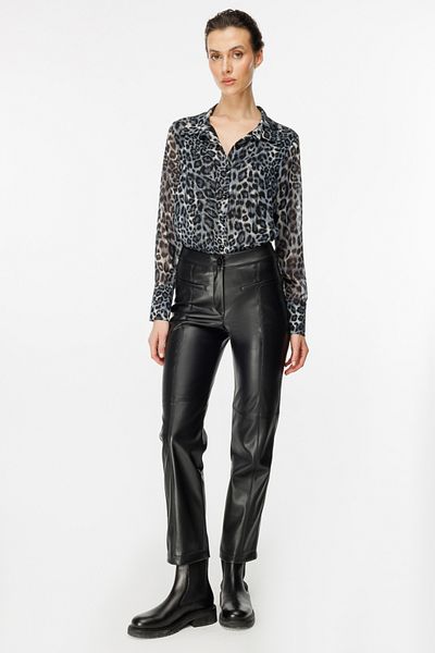 Ekol Stripe Pocket Leather Pants