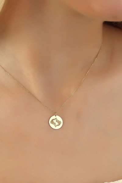 Glorria Altın Balık Burcu Kolye