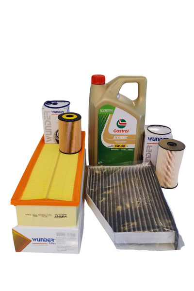 WUNDER SKODA OCTAVİA II 1.6 TDİ FİLTRE CASTROL EDGE 5W30 YAĞ BAKIM SETİ 2010-...