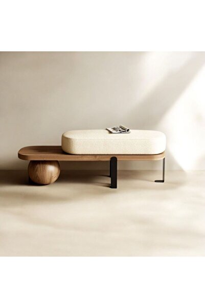 KURLUMOBİLYA Kahverengi Bench Puf (ürün Boyutları 100 Cm