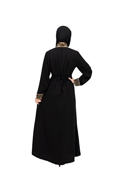 Zaytoon ®   Rochie de fermier palestinian cu broderie florală pe o singură față C 100044