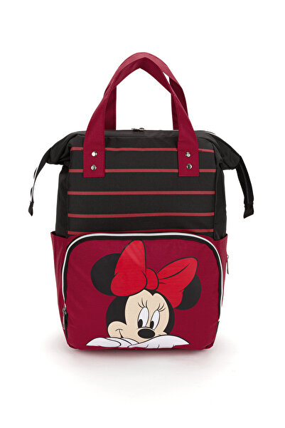 Anne Bebek Bakım Sırt Çantası Termal Biberonluk Bebek Arabası Askı Aparatı Minnie Mouse