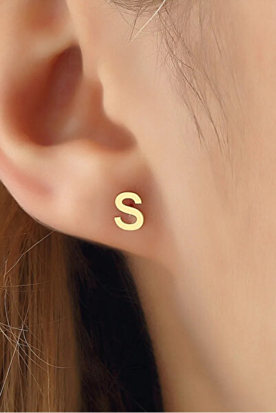 Glorria Altın S Harfi Küpe