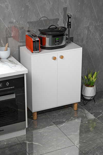 Platinreyon Bohem 2 Kapaklı 3 Raflı Çok Amaçlı Ayakkabılık Erzak Dolabı