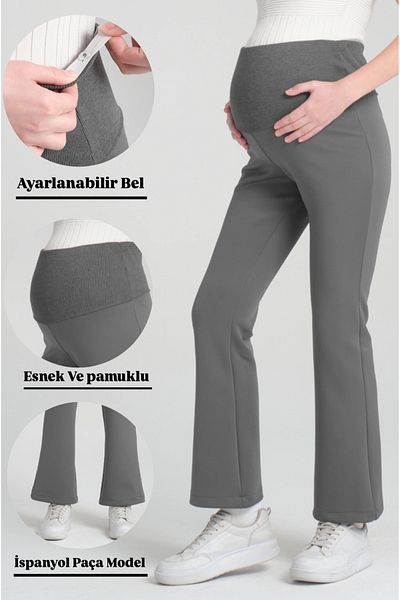 KATLİN MATERNİTY WEAR Adjustable Waist Full Lycra Maternity Spanish Leg Leggings (Winter Season)