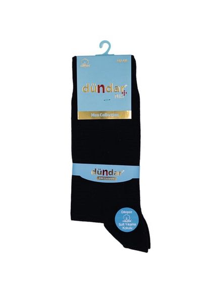 Dündar 3-Pack Men's Cotton 4 Seasons Straight Black Long Socks
