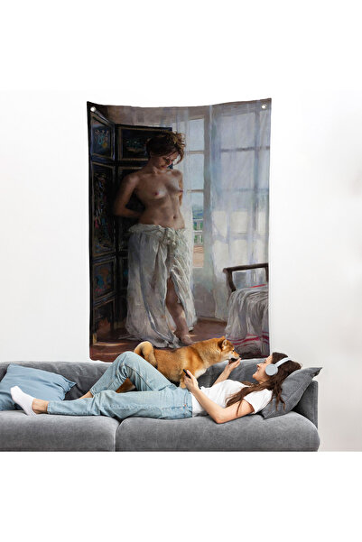 PAMUK'S DESİGN Vicente Romero Redondo - Çıplak Kadın Duvar Örtüsü-7942