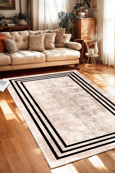 Confidence Home Dijital Baskı Yıkanabilir Kaymaz Taban Salon Halısı Mutfak Ha...