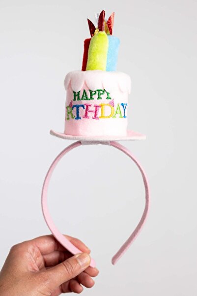 Le Mabelle Κοριτσίστικη ροζ κερωμένη κορώνα με φιγούρα τούρτας