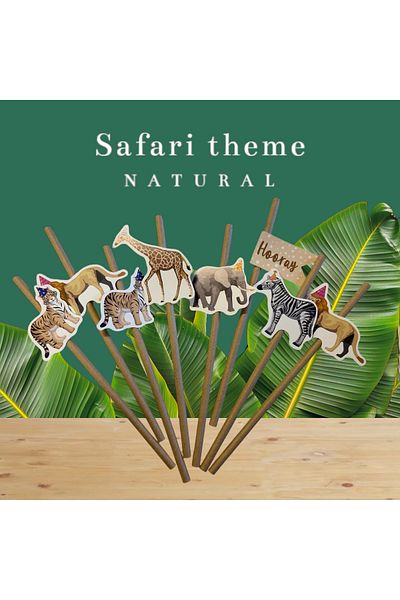 Partifabrik Safari Party Animals Themed Pipette 8 Pieces