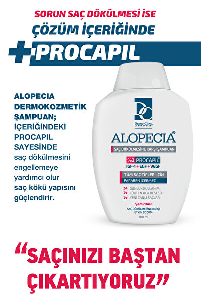 Alopecia Saç Dökülmesine Karşı Igf Ve Procapil Içerikli Saç Bakım Şampuanı 300 ml