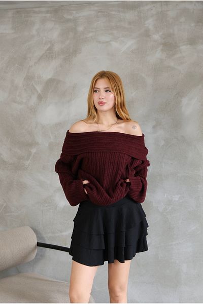 tofan Pulover oversize cu guler Madonna