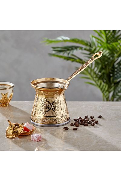 KT HOME 3-Piece Zamak Coffee Pot - Cast Coffee Pot, Ornamental