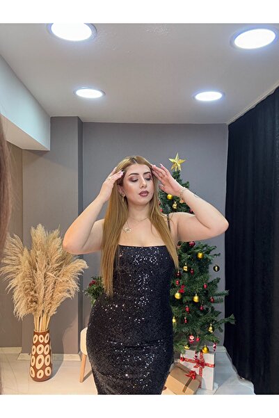 ETİKAFASHION PUL PAYET ELBİSE