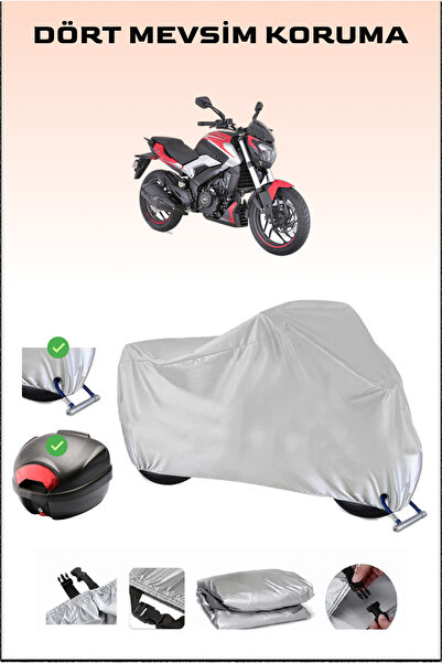 Breen Bajaj Dominar 250 D Gri Motosiklet Brandası Arka Çanta Ve Kilit Uyumlu