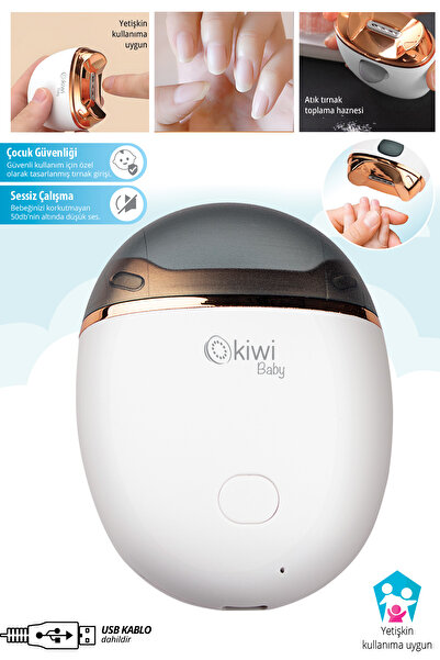 Kiwi Baby Kbaby-41 Şarjlı Tırnak Kesme Makinesi Tırnak Makası Akıllı Manikür ...