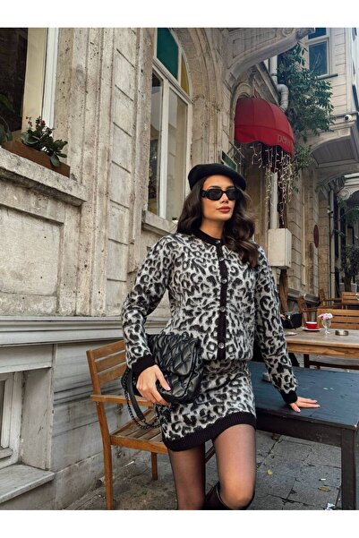 Abalı New Season Tahrire Sultana Model Knitwear 2-Piece Skirt Set