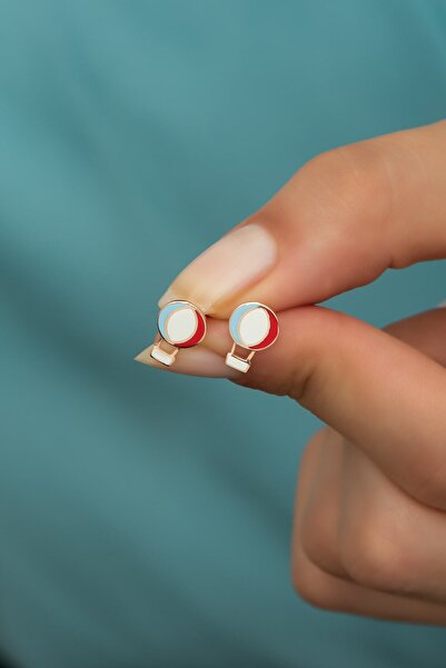 Nereze 925 Ayar Gümüş Minimal Mineli Balon Küpe