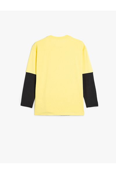 Koton Yellow Boy's T-Shirt 5Wkb10392Tk