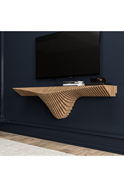 Barida Sanat Ahşap Modern Duvar Rafı,Özel Tasarım Duvar Rafı, Salon Ofis Antr...