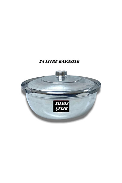 Yıldız çelik Alüminyum Salça Aşure Kavurma Sos Helvane Tenceresi 50 cm 24 litre