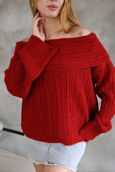 tofan Pulover oversize cu guler Madonna