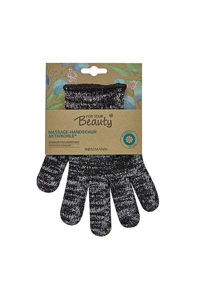 ROSSMANN Massage Glove - Activated Charcoal - 1 piece