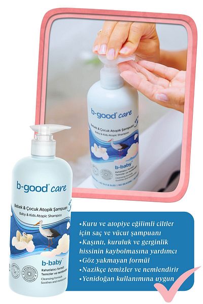 B-GOOD 500 ml Atopic Hair and Body Shampoo for Baby and Child