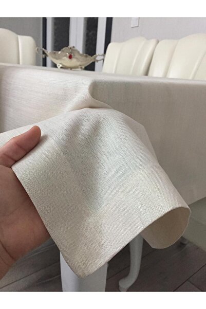 AFA TASARIM Keten Dokulu Gold Simli Masa Örtüsü 160 X 220cm