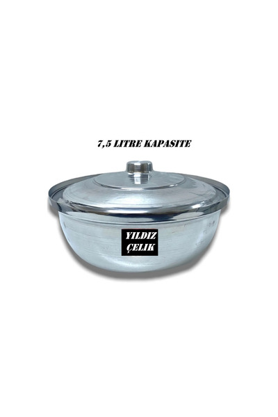 Yıldız çelik Alüminyum Salça Aşure Kavurma Sos Helvane Tenceresi 32 cm 7,5 litre