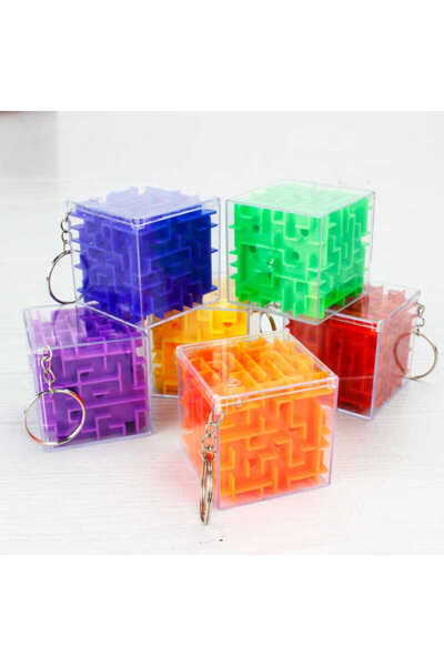 MyClean labirent boncuklu küp zeka küpü eğlenceli parti nostaljik şeffaf renk...