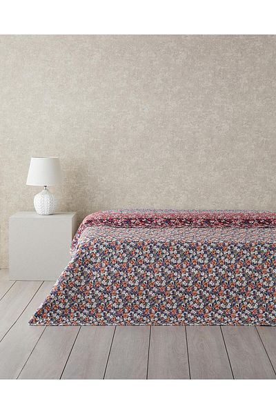 English Home Fanciful Patchwork Double Sided Double Multi-Purpose Cover Claret Red