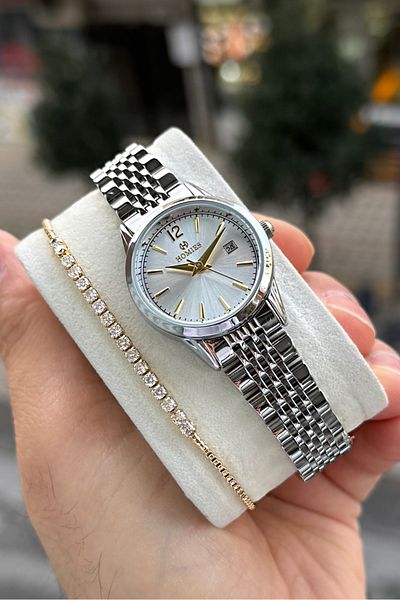 Homies Women's Wrist Watch and Bracelet Set with Waterproof Calendar - Hm 0131696 S01