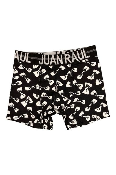 Juan Raul Black and White Bow Design 95% Cotton 5% Elastane Boxer - Db212