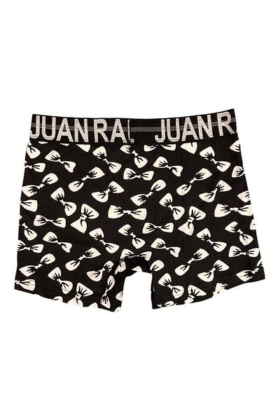 Juan Raul Black and White Bow Design 95% Cotton 5% Elastane Boxer - Db212