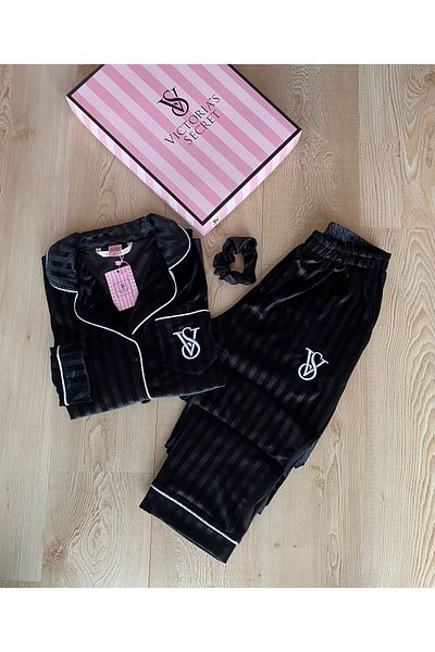 şıklık durağı Set de pijamale de damă cu cataramă din catifea cutie de lux