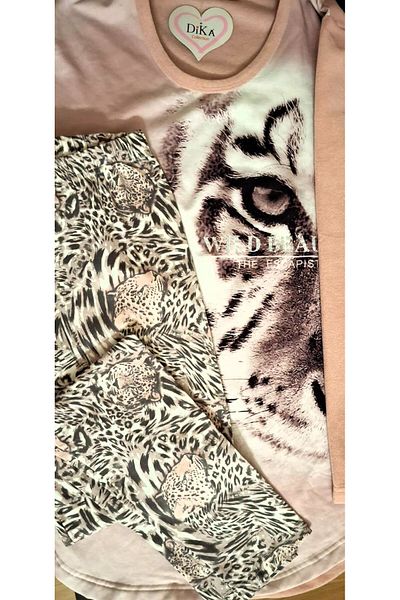 Dika Home Wear Bottom and Top Set with Pudra Leggings