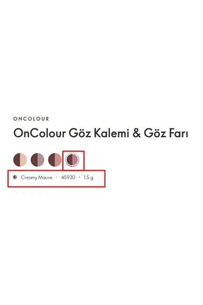 Oriflame OnColour Eye Pencil & Eyeshadow