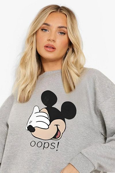LAND MODA Micky Printed Sweatshirt Top and Bottom Tracksuit Set