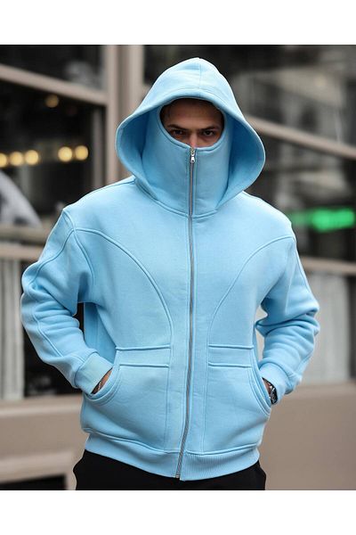 viperkombin Φούτερ με κουκούλα oversize - με μάσκα, τσέπες με φερμουάρ