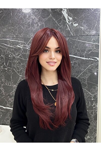 Fenomen Peruk En’Ler Kızıl Katlı Kesimli Vip Peruk - Gerçek Saç Dokusunda